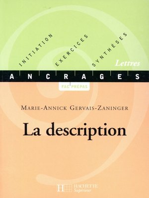 cover image of La description--Edition 2001